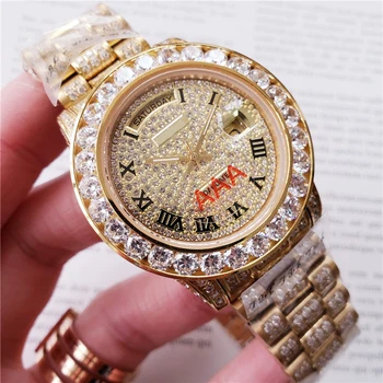 

Luxury men's watch automatic mechanical watch stainless steel mineral glass waterproof 40mm. High-end version