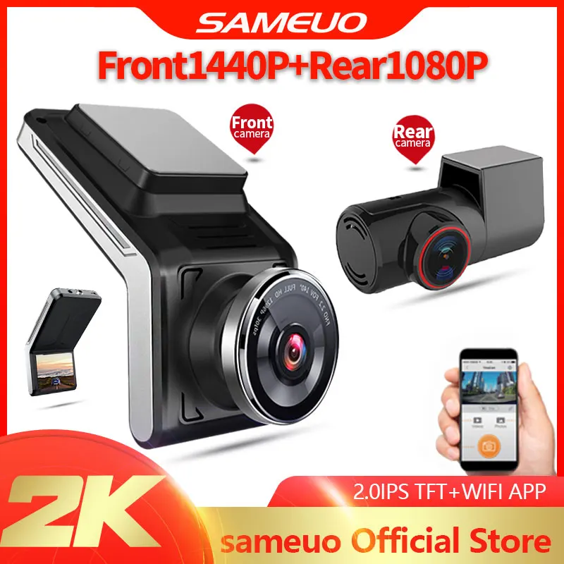 US $37.60 Sameuo U2000 Dash Cam Front And Rear Wifi 1080p View Camera