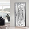 PVC Door Sticker Modern 3D Abstract Fashion Line Silver Pearl Wallpaper Living Room Art Door Poster Self-Adhesive Mural Stickers ► Photo 3/6