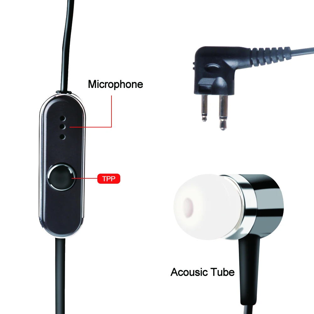 2 Pin ушной крючок тип наушник микрофон гарнитура стандарт голосовой связи PTT для Motorola двухсторонняя рация CP040 CP125 CP140 CP180 CP185 CP300