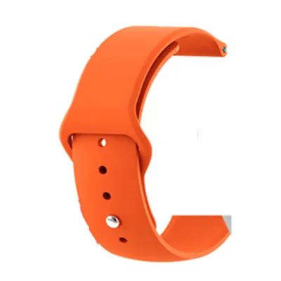 Orange 22 мм 20 мм спортивный силиконовый резиновый ремешок для samsung Galaxy Watch Active 46 мм 42 мм наручные часы Correa Amazfit Bip часы браслет - Цвет ремешка: Orange