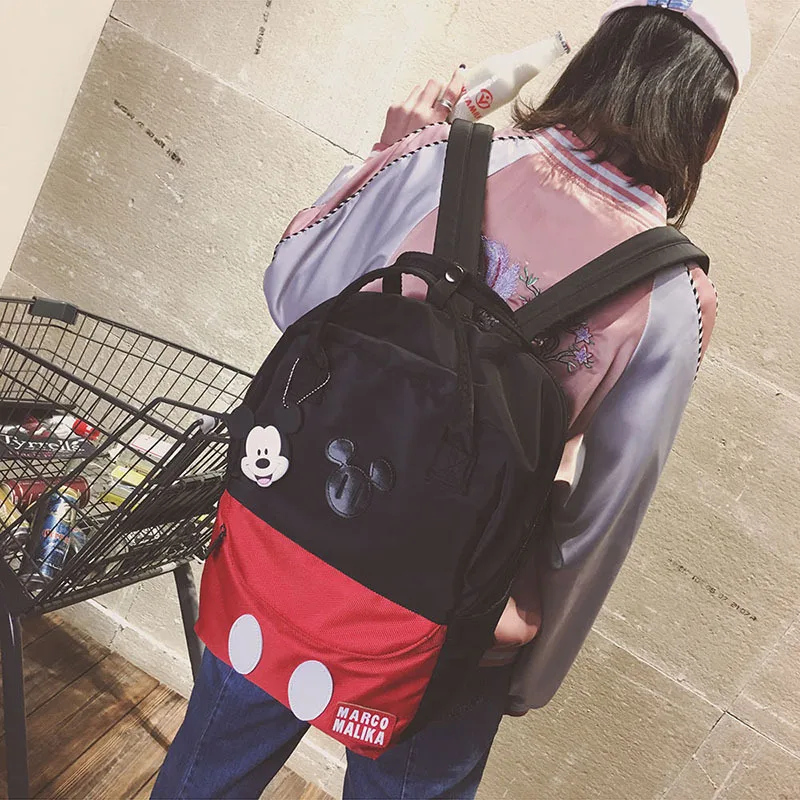 Школьная сумка для мальчиков с Микки Маусом, студенческие сумочки, тканевая Детская сумка-мессенджер на плечо для девочек, Сумка с Минни
