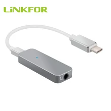 LiNKFOR 192kHz USB C to 3 5mm Headphone Adapter USB C DAC Converter Portable Headphone Amplifier for Android smartphone