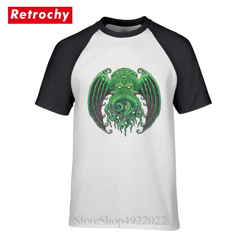 Geek стиль Nerd Cthulhu Cuttlefish футболка Lovecrafts огромный Осьминог Футболка 100% хлопок