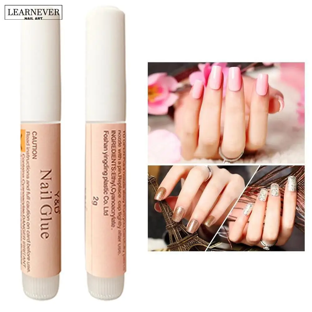 

LEARNEVER 2pcs Nail Glue 2g Nail Art Faluse Nail Tips Professional Rhinestones User Glue Beauty Mini NQT2434 Acrylic O2U3