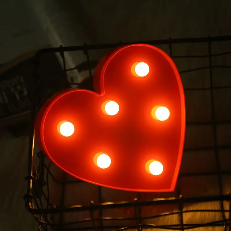 Heart Прекрасный облако звезда Луна светодиодный 3D свет ночник детский подарок игрушка для детей детская спальня толлет лампа украшение освещение в помещении - Цвет: Heart