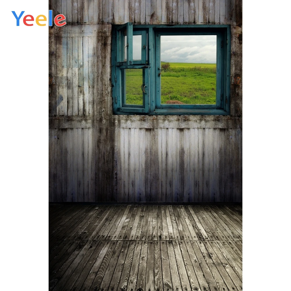 Винтажный виниловый фон для фотосъемки Yeele с изображением деревянного пола окна