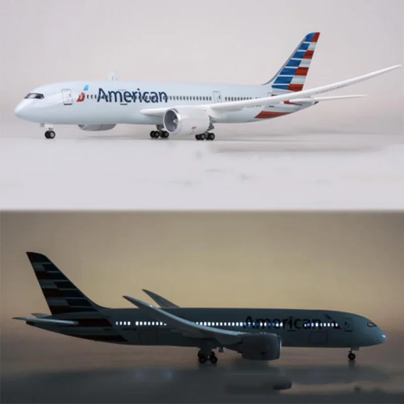 1/130 масштаб 47 см Boeing B787 сплав модель самолета США Dreamliner авиакомпания База W light& Wheel литье под давлением пластиковые игрушечные самолеты