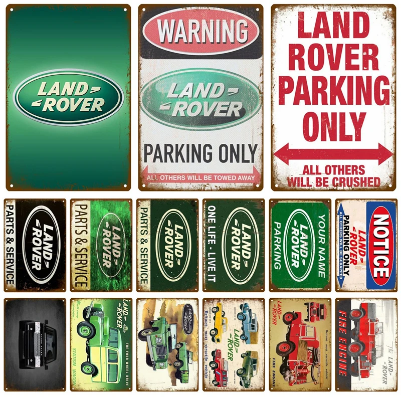 Land Car Rover Plaque Metal Vintage Tin Sign Shabby Chic Decor Metal Signs Vintage Bar Decoration Poster Pub Plate metal wall art metal wall signs metal signs