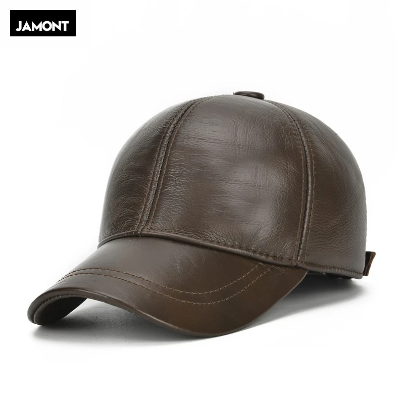 alabanza dormir Autocomplacencia Gorras de cuero de vaca auténtico para hombre, sombreros de béisbol  informales con orejeras, de marca, otoño e invierno, 2020 _ - AliExpress  Mobile