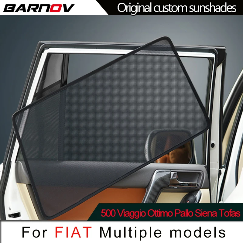 

BARNOV Car Special Curtain Window SunShades Mesh Shade Blind Original Custom For FIAT 500 Viaggio Ottimo Pallo Siena Tofas