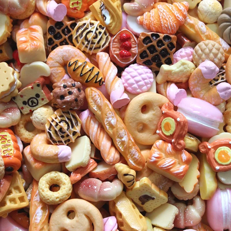 10pcs Resin Candy Charms for Slime Filler DIY Cake Ornament Phone Decoration Resin Charms Lizun Additions Slime Supplies Toys
