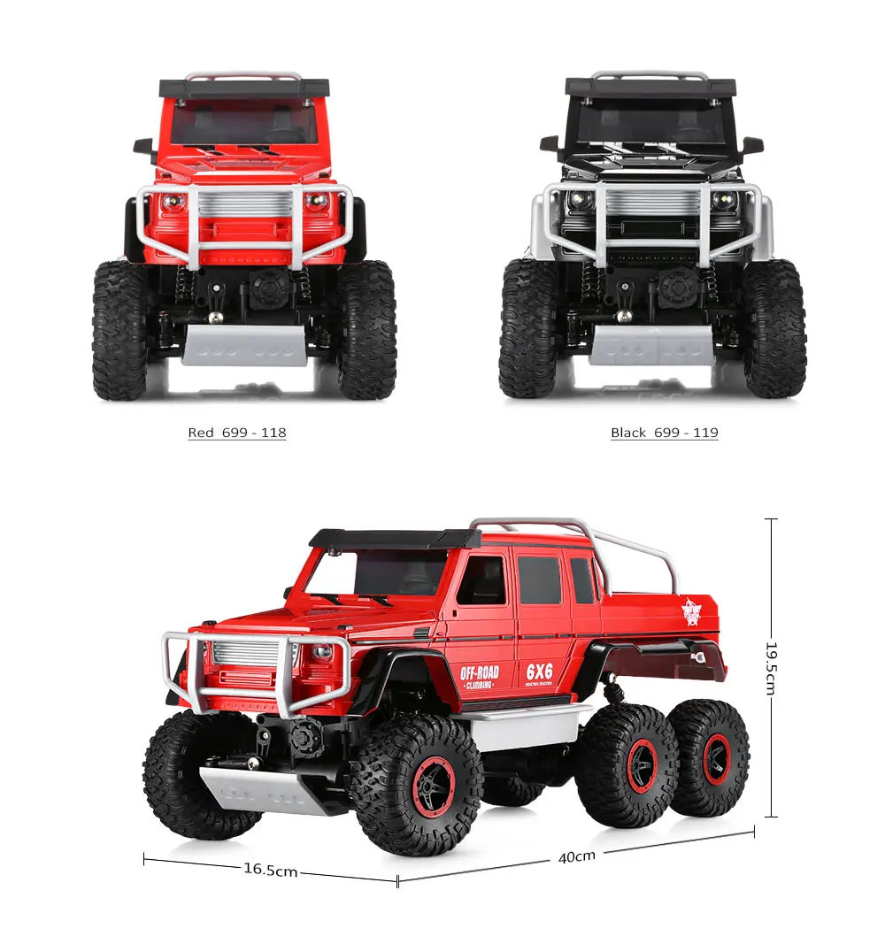 699-119 1/10 Полный Функция моделирование 6-колесный внедорожный альпинист RC автомобиль WJ-30