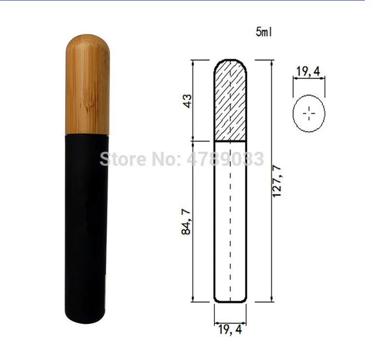 6 мл натуральный бамбук DIY пустые тубы с тушью для ресниц с палочка для ресниц кисти Крем для ресниц контейнер пузырек флакон 20/50 шт