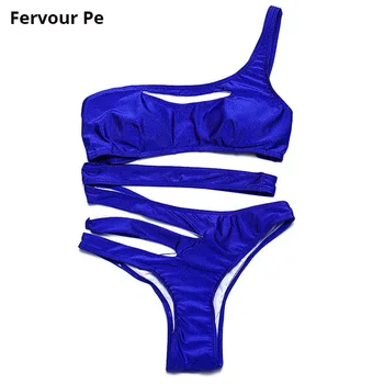 

Summer New One Pieces swimsuit 2018 Quick drying Sexy multi rope Hollow Beach one piece Swimwear T18127