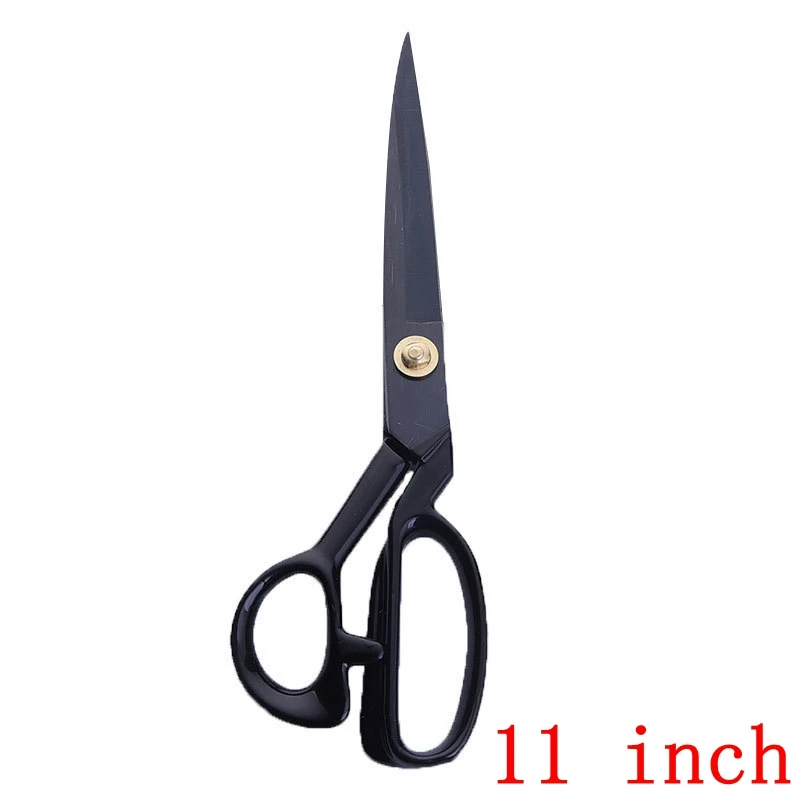 11 inch Ножницы для ткани, профессиональные ножницы для вышивания, ножницы для шитья, резки портных, ножницы, острое лезвие, ножницы ручной работы, черные - Цвет: 11 inch