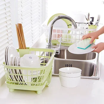 

Kitchen Sink Dish Drying Rack Drainer Washing Holder Basket Organizer Tray