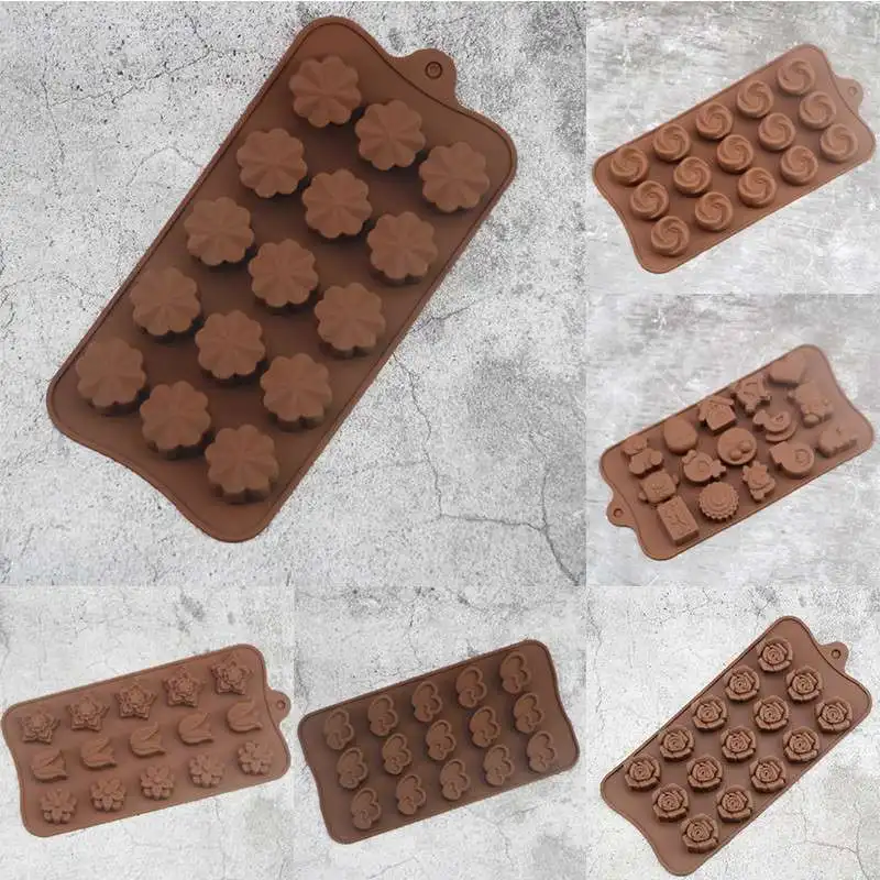 

Cartoon Flower Silicone Chocolate Mold for Baking Cake Decorating Mold BakewareTools Candy Gummy Tray Baking Mold Silicone mold
