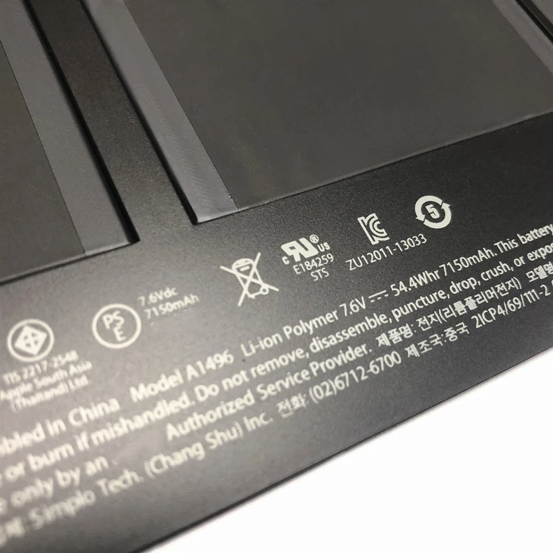 Onevan Nova Bateria do Portátil A1496 para Apple Macbook Air 13 A1466 2013 2014 2023 Md760ll a Md761ch a 7.6v 7150mah - Imagem 3