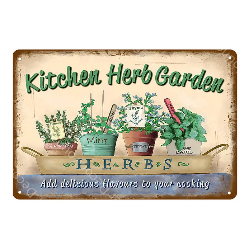 Laundry Cleaning Metal Signs Kitchen Herb Garden Poster Wall Plaque Vintage Painting Plate For Shop Home Bath Room Decor YI-100 - Цвет: YD6434EI