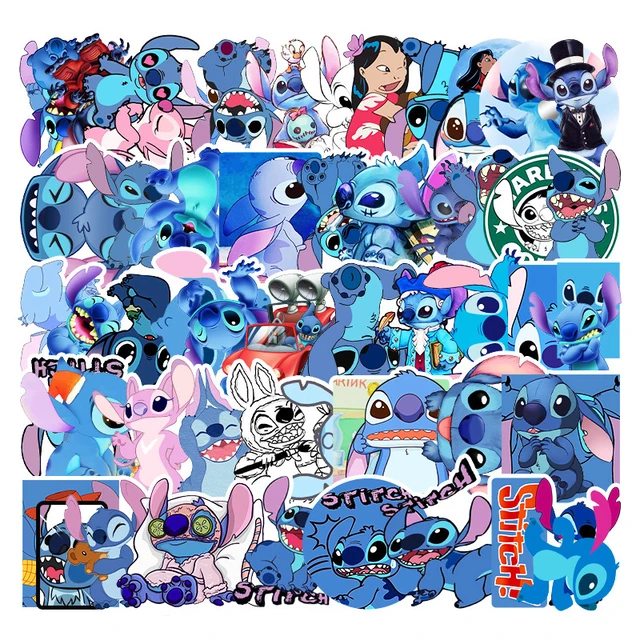 50 piezas Lilo & Stitch pegatinas de vinilo para ordenador