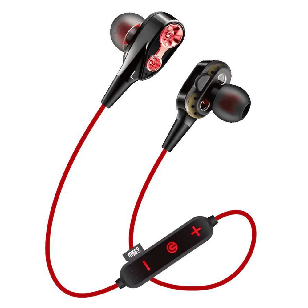 G23 Bluetooth наушники двойной блок привод в ухо Бас Сабвуфер Беспроводная спортивная Гарнитура наушники auriculares все телефон наушники - Цвет: Красный