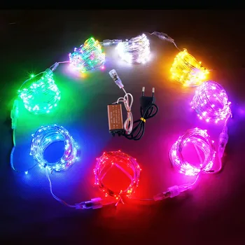 

10M 100LEDs LED Fairy LED String Light with end plug Outdoor Waterproof Holiday String Garland For Xmas Christmas Wedding Party