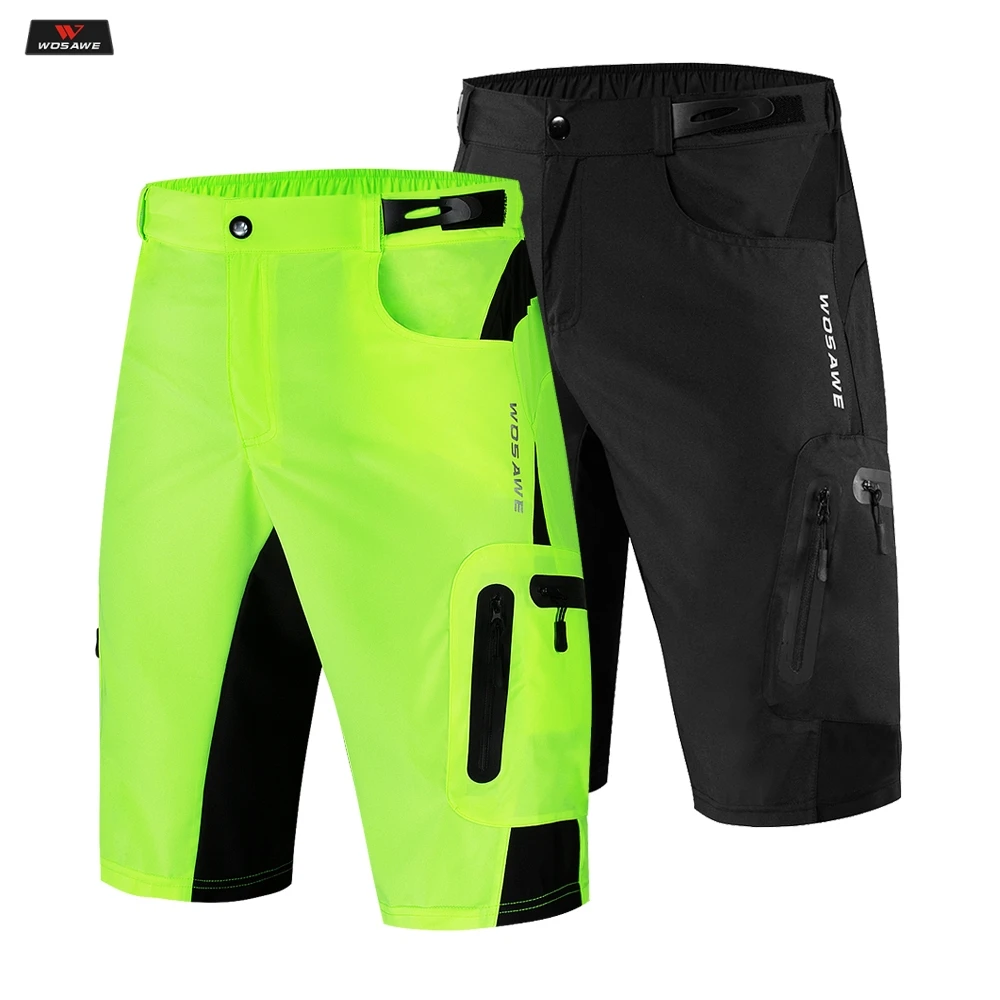 

WOSAWE Motocross Shorts Reflective Mountain Bike Shorts Bicycle Downhill Riding MTB Shorts Breathable Motorcycle Running Shorts