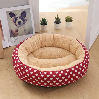 

Pet Bed Dog Warm Pad Winter Red love Mat Striped Pet Products Small Medium Large Big Sized Kennel Soft Animal Print Pet Nest