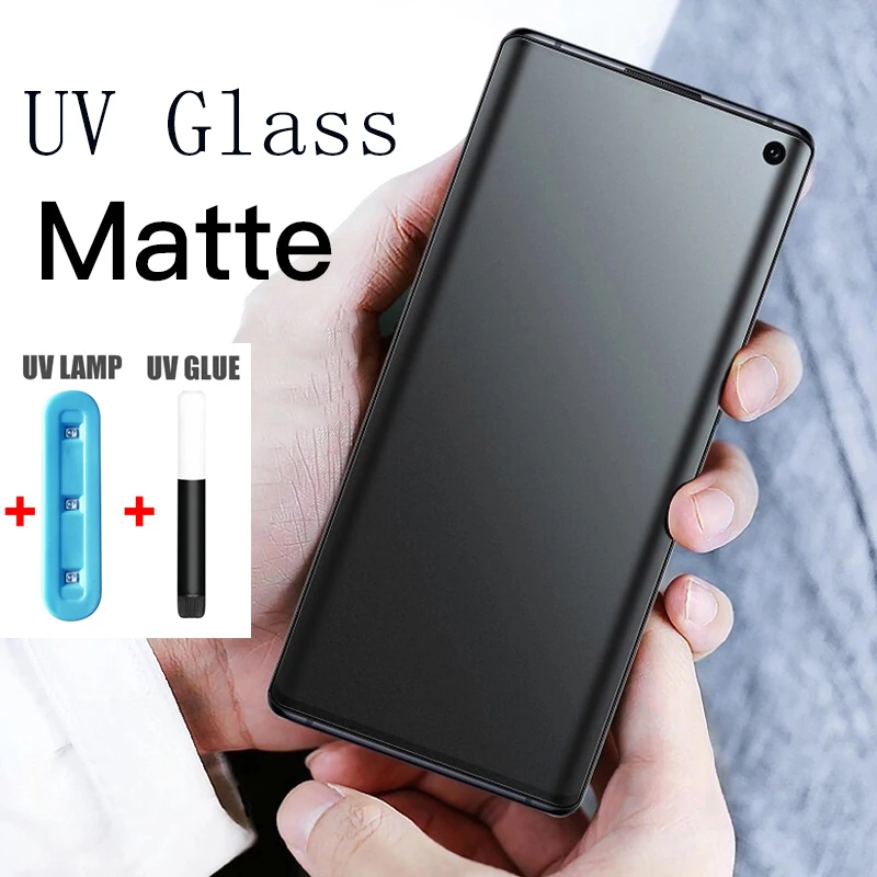 Защитное стекло для Samsung S21/S20/S10/S8/S9 Plus/Note 8/9/10 pro/20 ЖИДКОЕ матовое | Мобильные