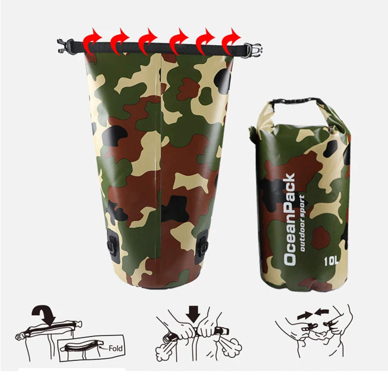 Trekking Waterproof Raft Backpack Drybag Rolltop Camping Swimming Bag Floating Mochila Impermeable Pvc Kayak Sea Bag For Tourism