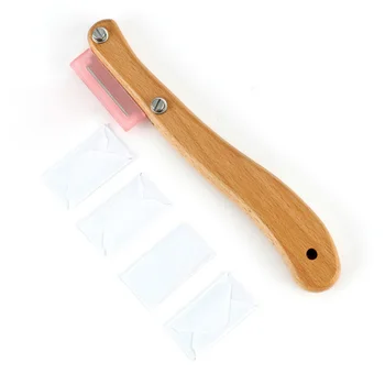 

Pastry Baguette Cutting Practical Tools Wood Handle European Toast Replacement Blades Cutter Bread Slicing Knife Stainless Steel