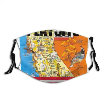 

protective mask with filter 2017 Playoffs Clipper Slogan California Map anti dust PM2.5 reuse adult teen child girl