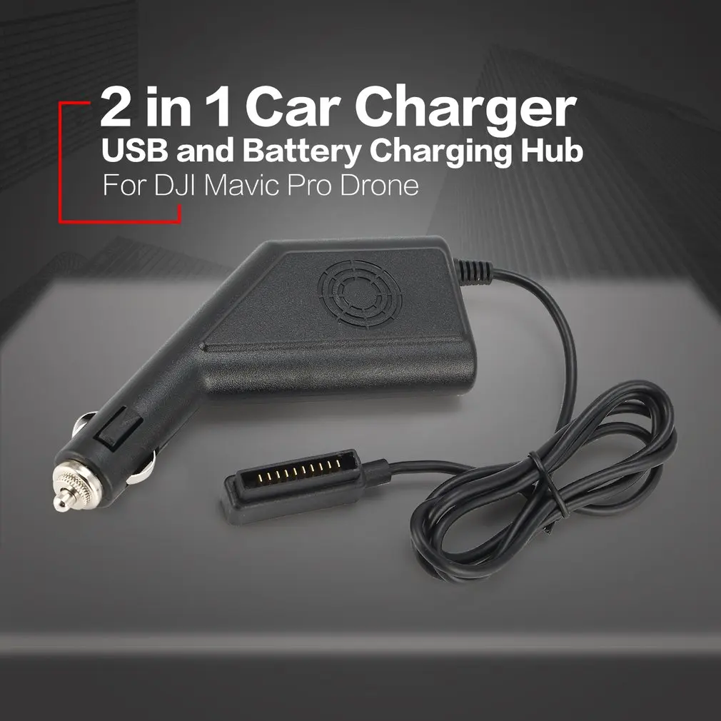 2 in 1 Car Charger with USB Port Battery Charging for Phone Tablet for DJI Mavic Pro Remote Controller Accessories