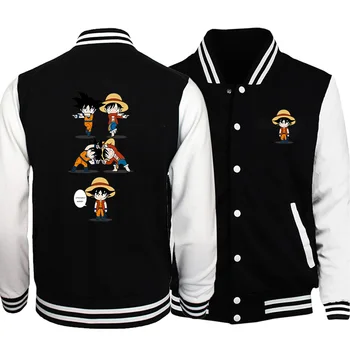 

One Piece Dragon Ball Strongest Monkey Japan Anime Baseball Uniform Jacket Harajuku Warm Fashion Men Warm Hip Hop Casual Jackets