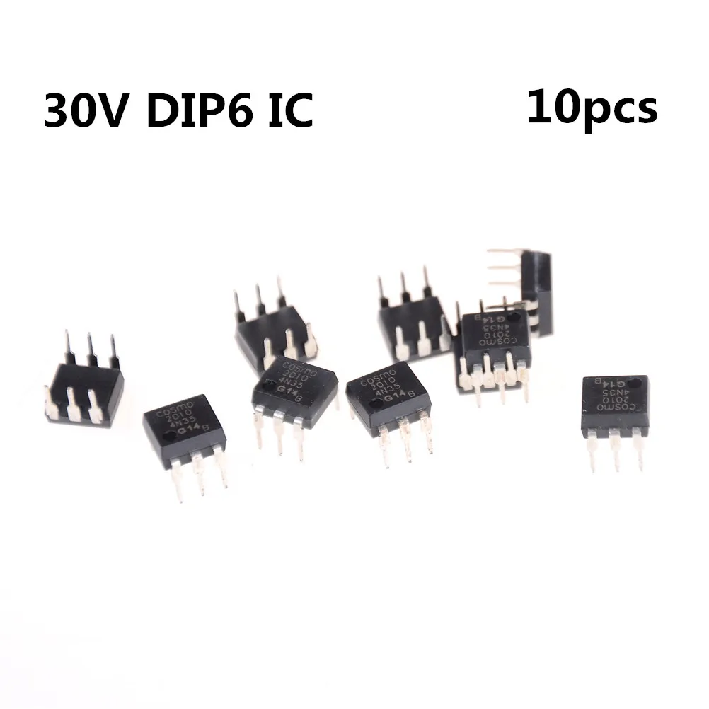 10 шт./лот 4N35 FSC оптопары сквозное отверстие 30V DIP6 IC разъемы|Соединители| |