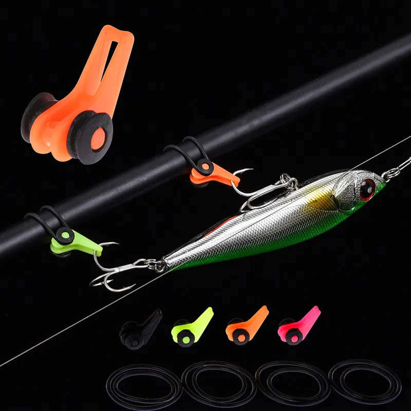 10Sets New Plastic Fishing Hook Secure Keeper Fishing Lure Bait Fishhooks Safety Holder for Fishing Rod Pole Accessories (4)