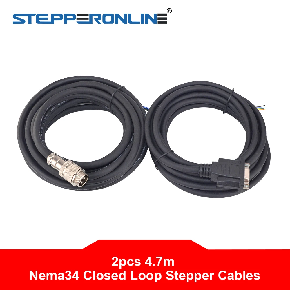 Nema 34 Closed Loop Stepper Motor Extension Cabo Kit Motors & para Codificador 4.7m Nema34