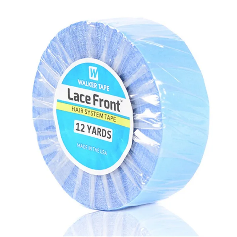 2cm Wide Lace Front Support Tape Double-Side Hair Extensions Adhesives Hair Glue For Lace Wigs Blue Tape 3yards 12yards 36yards