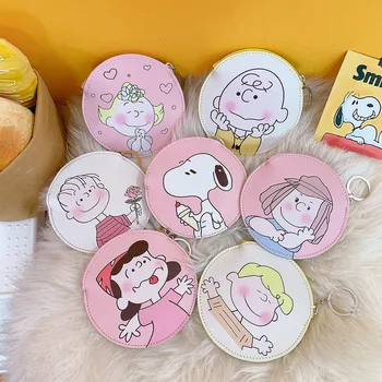 

Girls Cartoon Leather Coin Purse Small Fresh Casual Women Mini Money Storage Kawaii Childern Handbag Headphone Pouch