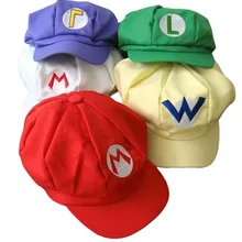 Аниме Супер Марио для косплея Кепка для детей и взрослых Luigi Bros Demo Snapback Бейсболка уличные шляпы для путешествий регулируемые Восьмиугольные шапочки