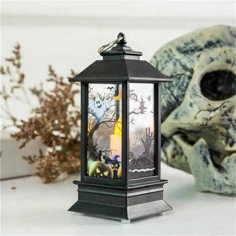 Electric Halloween Candle Lamp LED Candle Simulation Flame Light Small Oil Candle Lamp Light for Halloween Party Decoration