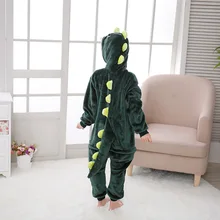 В году, новая стильная детская цельная Пижама с динозавром из мультфильма осенне-зимняя теплая домашняя одежда для мужчин и женщин