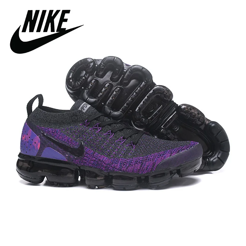 Мужские кроссовки для бега NIke Air Vapormax Flyknit 2 0 классические черные прогулок размер