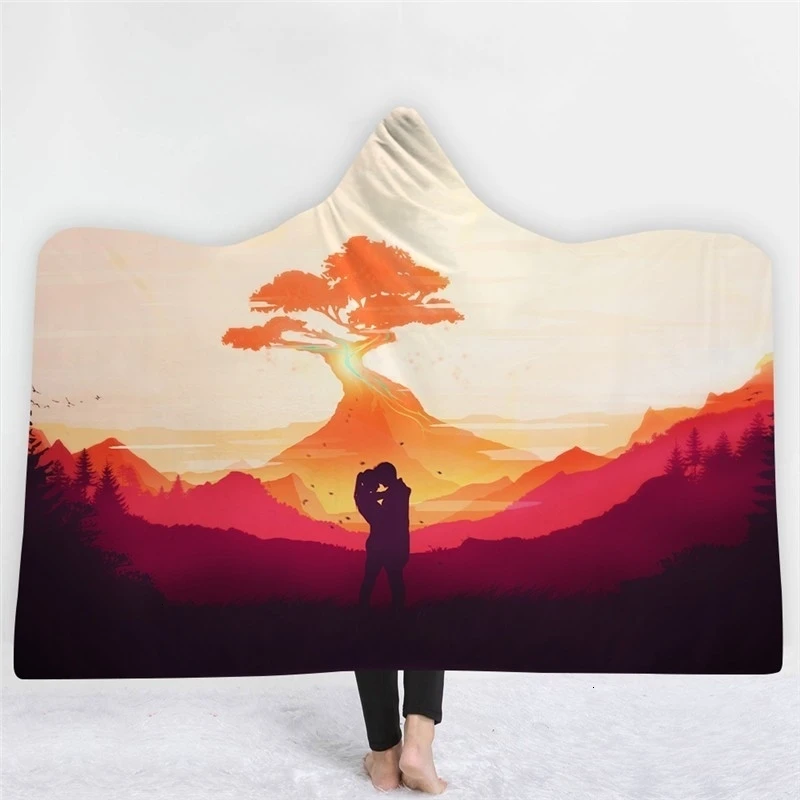 Lover Sky Print носимое зимнее теплое одеяло для пикника, кровати, офиса, дивана, полотенца, коралловый флис, тканевое одеяло, пледы, покрывала - Цвет: Model 30