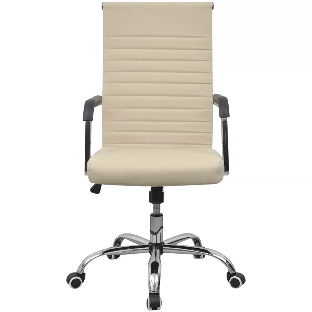 VidaXL 55x63Cm Office Chair PU Leather Seat And Backrest Adjustable Height Lift Chair With Wheels Easy Assembly Office Furniture VidaXL 55x63Cm Office Chair PU Leather Seat And Backrest Adjustable Height Lift Chair With Wheels Easy Assembly Office Furniture