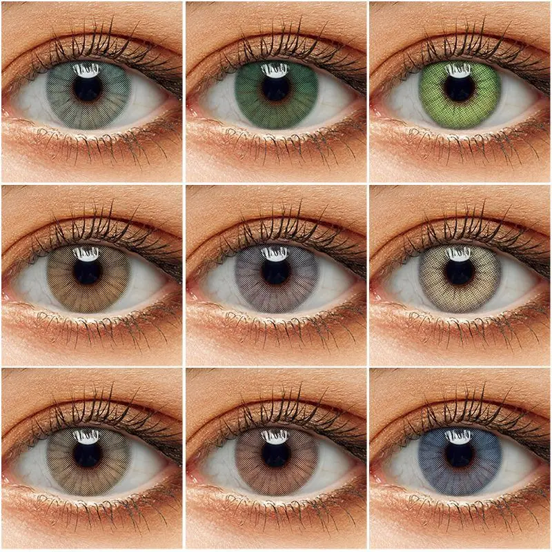 Magistrado contactos ojo Natural contactos de Color anual de lentes de contacto de Color para los ojos 2 uds gris azul lentes de Color