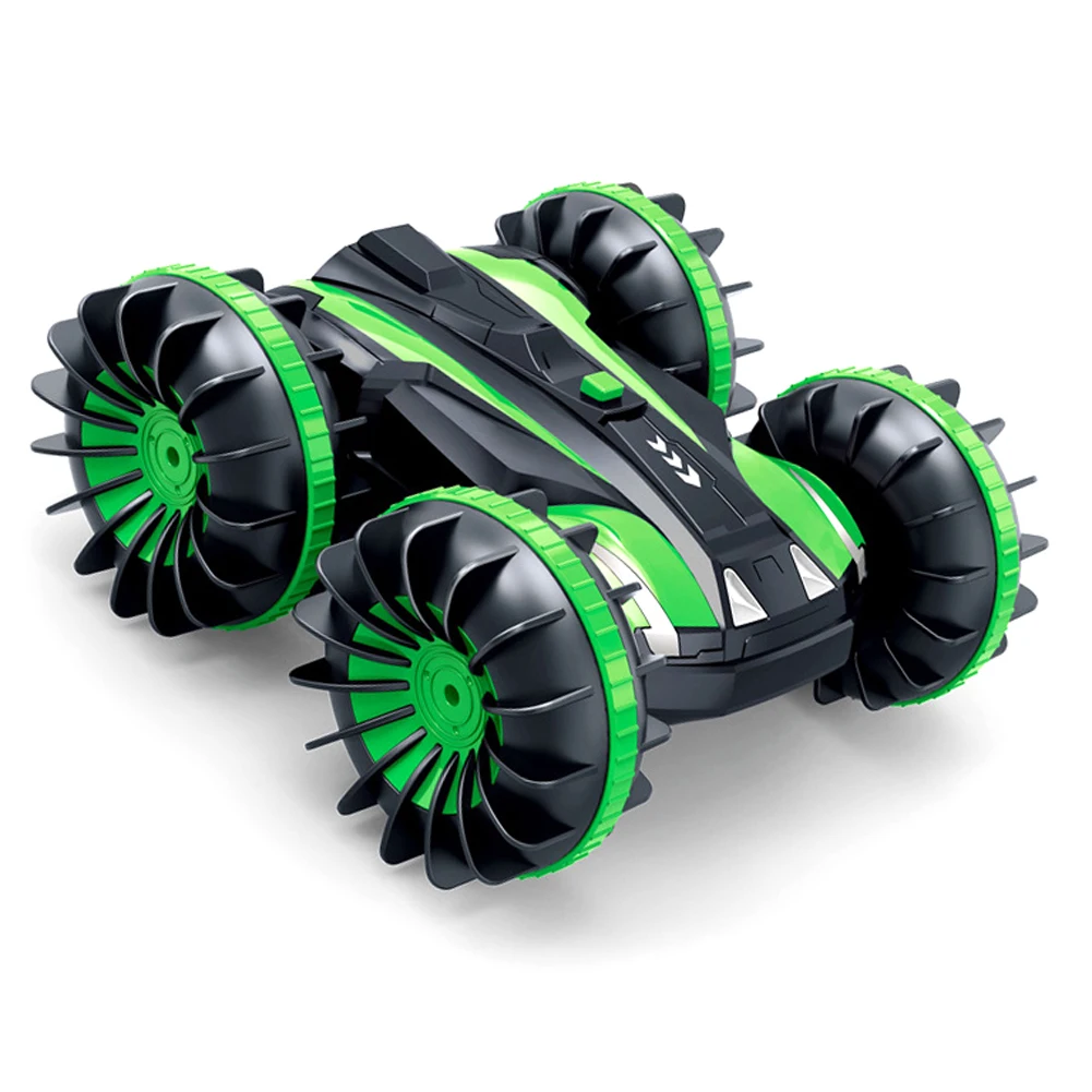 360 Вращающаяся трюковая Радиоуправляемая машина 2,4G 4WD водная земля-амфибия Водонепроницаемая двухсторонняя водительская радиоуправляемая трюковая машина игрушки для детей