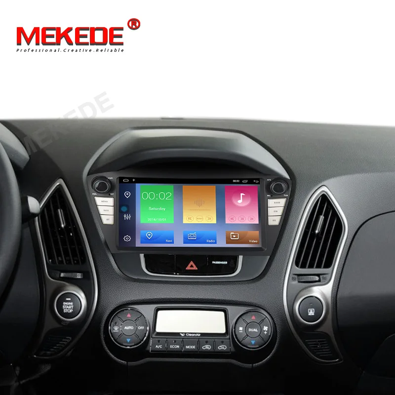 MEKEDE Android 9 2din автомобильный радиоприемник для 2009 2010 2011 2012- hyundai IX35 GPS; Мультимедийный проигрыватель с Bluetooth WI-FI OBD2