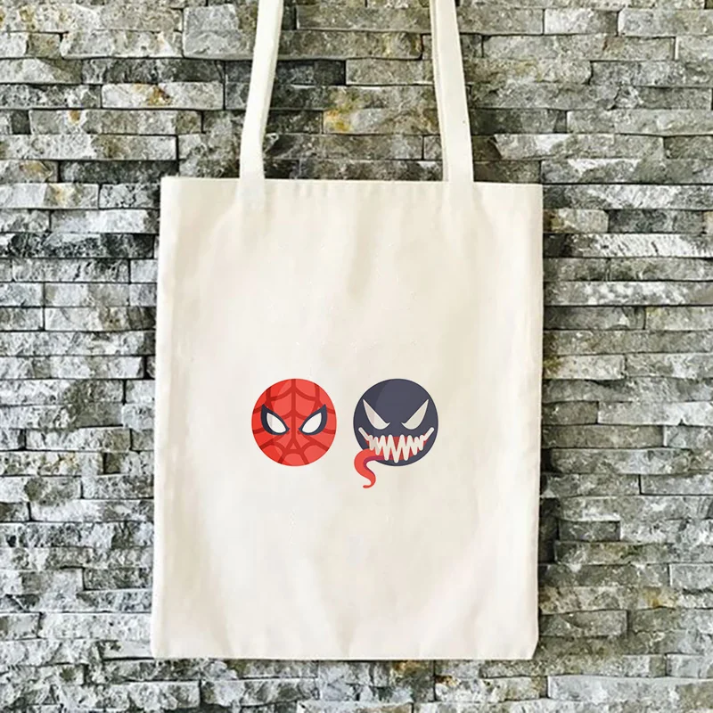 MARVEL сумка для покупок, Холщовая Сумка, Сумка-тоут, повседневное использование, текст, сделай сам, пользовательский принт, логотип, эко многоразовая утилизация